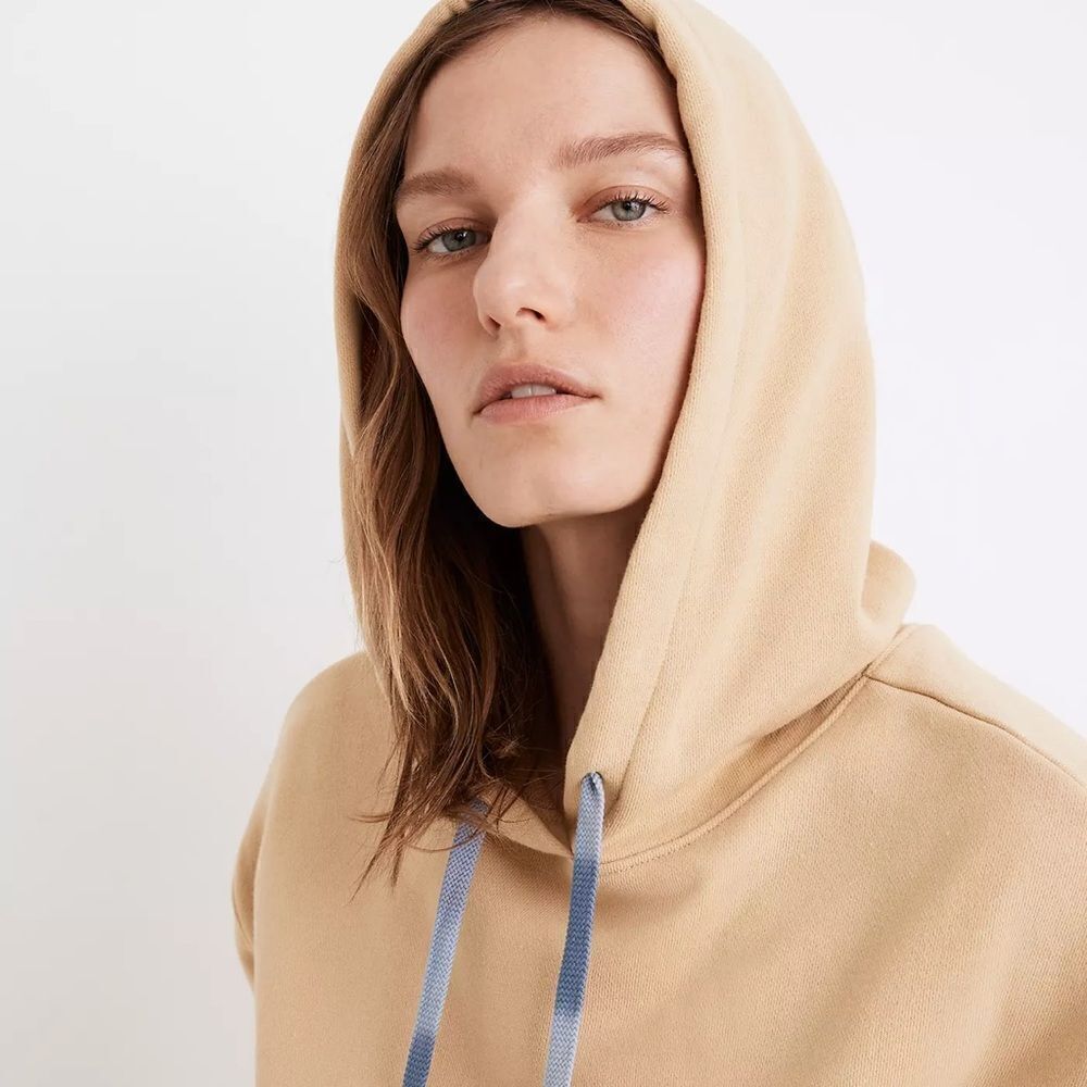 NWT Madewell dropped shoulder hoodie desert dune M - Picture 3 of 9